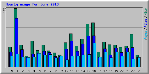 Hourly usage for June 2013