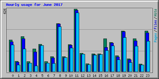 Hourly usage for June 2017
